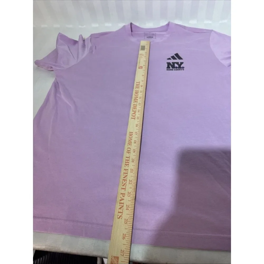 $35 ADIDAS Mens AeroReady NEW YORK Hard Courts Tennis T-Shirt Ody001  -pink - XL